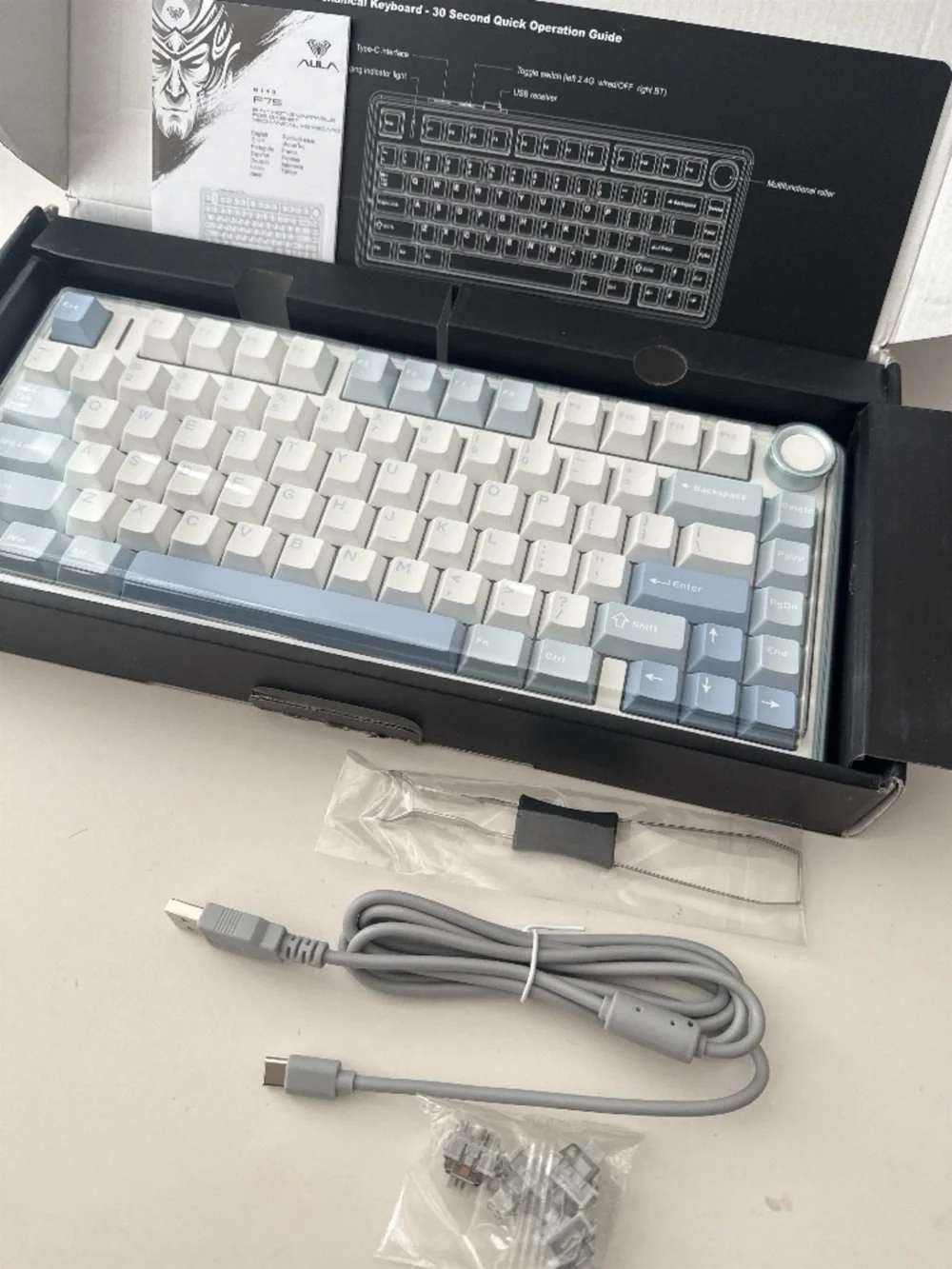 Brand new AULA F75 wireless mechanical keyboard - creamy sound, RGB backlight,